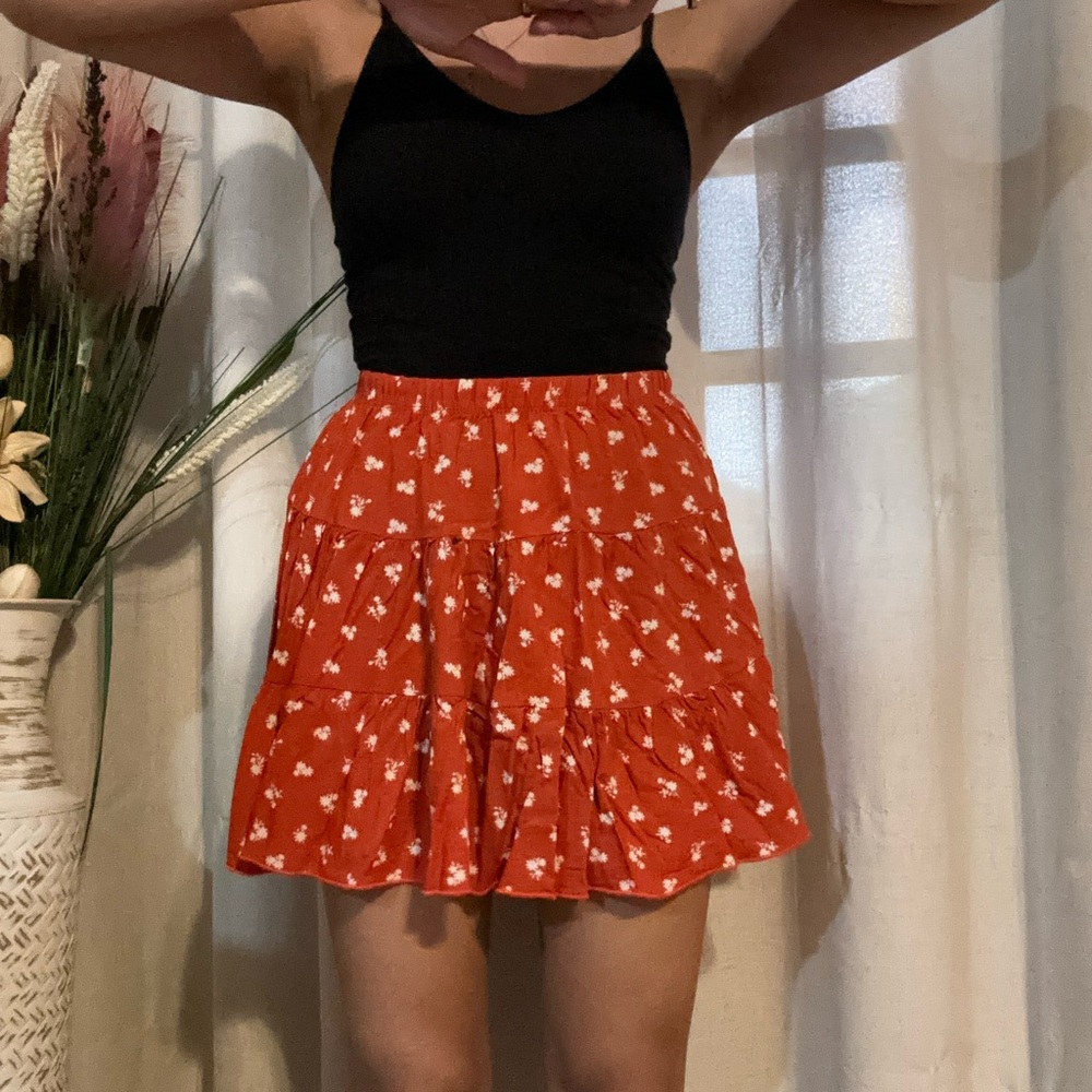 Floral Mini Tennis Skirt